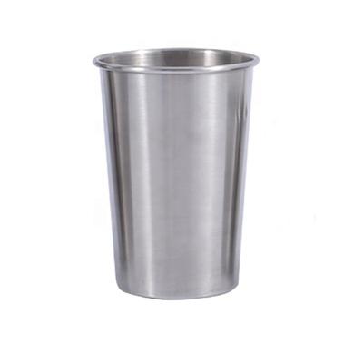 China Sustainable Hot Selling Single Layer Glass Stainless Steel Beer Water Mug Custom Logo for sale