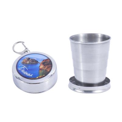 China Sublimation Sublimation Stainless Steel Wine Glass Coffee Cup Viable Custom Cup Drinkware With Key Chain for sale