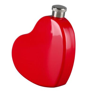 China Hot Selling Vintage Fashion Hip Flask Set Stainless Steel Heart Shaped Hip Flask For Women for sale