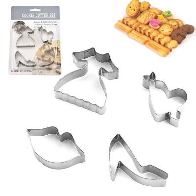 China Sustainable Animal Butterfly Rabbit Stainless Steel Cookie Molds Custom Shape Baking Diy Cookie Cutters Set for sale