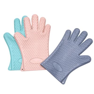 China Wholesale Minimalist Kitchen Insulation Silicone Tools Microwave Heatproof Tableware Cooking Baking Gloves for sale