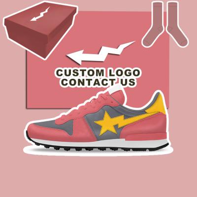 China Wholesale Custom Logo Fashion Sport Cushioning Walking Trail Athletic Jogging Real Trainer Sneakers Woman Custom Running Shoes For Women for sale