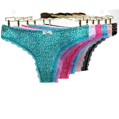 China Antibacterial Young Girl Teen Panties Printing Womens Underwear Thongs for sale