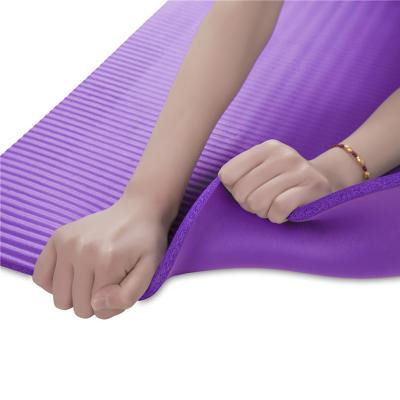 China 10mm High Quality Durable 15 Millimeter NBR Yoga Mat Protection Non-Slip Thick Fitness Pilates Mat For Outdoor Gym Exercise Fitness Sports Yoga Mat for sale