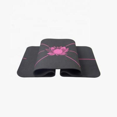 China Durable Non Slip Yoga Mat Eco Friendly Foldable Luxury Yoga Mat Print Tape for sale