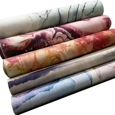 China Factory price durable water based heat transfer ink leopard suede yoga mat simple high quality material for sale