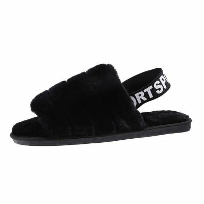 China Wholesale Breathable Slippers With Strap Soft Comfortable Non-slip Fur Slippers Winter Slipper For Women for sale