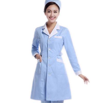 China White Thin Short Sleeve Long Sleeve Female Hospital Pharmacy Practice Waist Doctors And Nurses Coat Workwear for sale