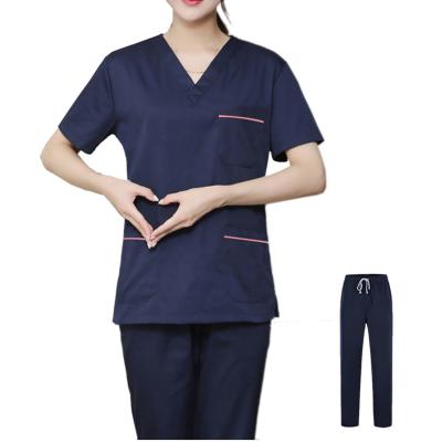 China Hospital Pharmacy Uniforms Operating Room Anesthetist Workwear Workwear Spa Uniforms Medical V-neck sets tops+pants for sale