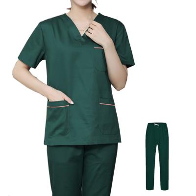 China Hospital Medical Uniforms New Design Medical Nursing Uniforms Short Sleeve Stretch Soft Short Sleeve Customized Nurse Scrubs for sale