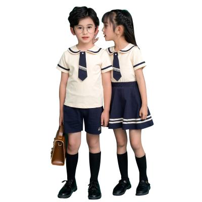 China School school summer clothes, British style for infants and children, high school uniforms material for sale