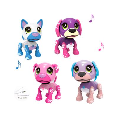 China Toy Intelligent Electronic Battery Operated Light Up Musical Talking Pets Toy Pocket Robot Dog Toy for sale