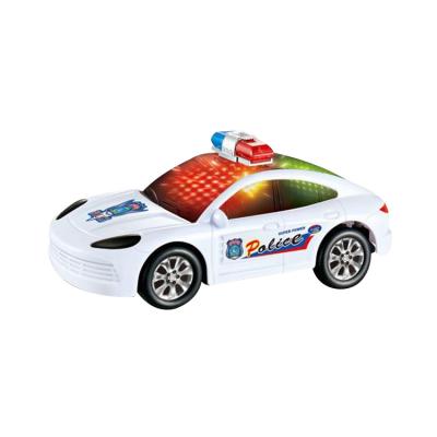 China Electric Bump And Go Musical Vehicle Toys Police Car Electric Toy With 3D Lights for sale