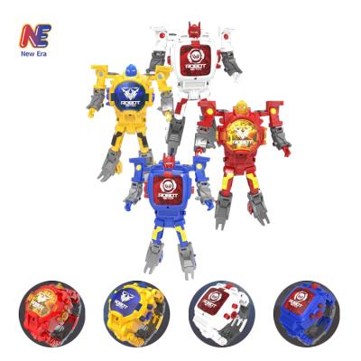 China Battery Operated Toy Electronic Transform Toys Deforma Robot Digital Watch Toys for sale