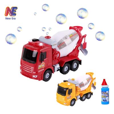 China Electric Automatic Bubble Machine Car Toys Cement Mixers Truck Bubble Memories Maker Toy for sale