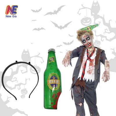 China Halloween Headwear Plastic Beer Bottle By Head Hair Circle for sale