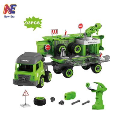 China Electric Car With Healthy IC Battery Powered DIY Disassemble Toy Vehicle Assembly for sale