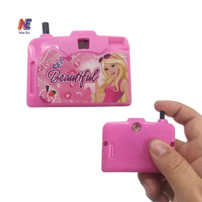 China Princess 3D Sight Projection Film Camera Toy Plastic Pink Kids Toy Camera for sale