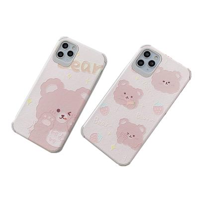 China Lovely For Lady Cute Mobile Phone Case Strawberry Bear Soft Case TPU Case For iphone 11pro for sale