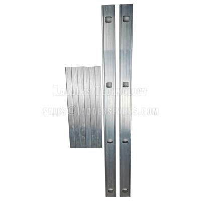 China Industrial Multi Purpose Ladder Semi Finished Ladder Part , Side Profile Punching For Square Rung for sale