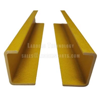 China Industrial C Channel 80x30x3mm, back profiles, complete set of raw material for fiberglass A type ladder for sale