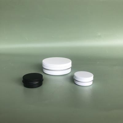 China 30g 50g 100g Cosmetic Custom Empty Eyeshadow Metal Tins Aluminum Tin Can With Lids Cosmetic Aluminum Jar Spirit Cream Screw Cap for sale