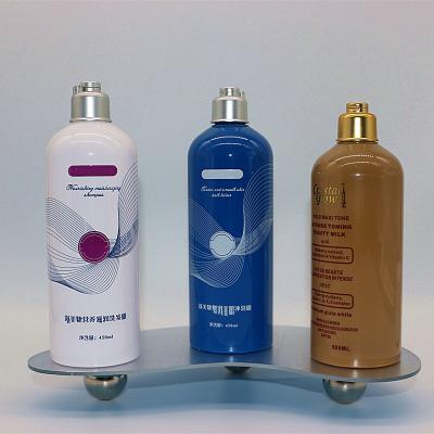 China Factory Hot Sale 500ml Pet Shower Gel Cosmetic Empty Shampoo Bottle Cosmetic Packaging With Lotion Pump for sale