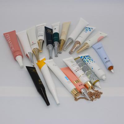 China Lip gloss cosmetic tube round body cream transparent high quality plastic squeeze hand packing tube pe plastic tube for sale