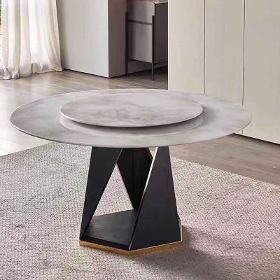 China Modern Design Contemporary Luxury Marble Dining Table European Style Furniture Dining Table Set Low Dining Table and Stainless Steel Chair for sale