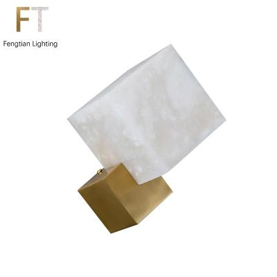 China 2021 Best Selling Modern Northern Europe LED5WG9 Square Alabaster Metal Wall Lamp for sale