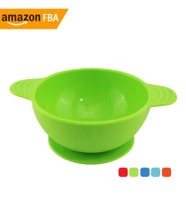 China BPA Free 2021 NEW AMAZONE Colorful PRODUCT Baby Feeding Suction Silicone Bowl for sale