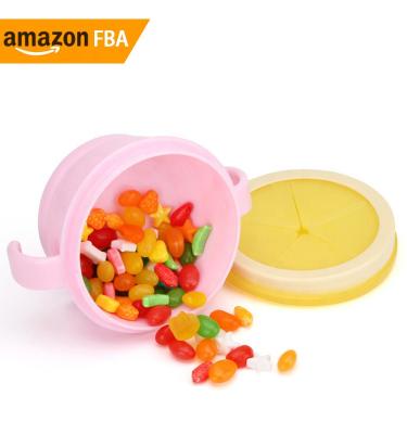 China BPA Free 2021 NEW AMAZONE PRODUCT Silicone Spill Proof Baby Bowl Snack Feeding Bowl With Lid for sale