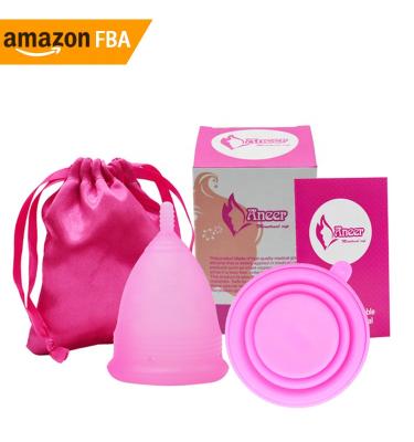 China 2021 Alibaba Stock Wholesale Silicone Menstrual Cups Set Menstrual Cups L/S for sale