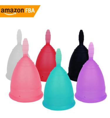 China 2021 Wholesale New Alibaba Colorful Stock Silicone Menstrual Cups L/S Menstrual Cups L/S for sale