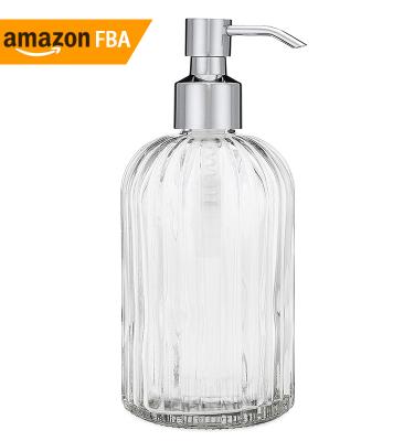 China 2021 NEW / Stock Glass Foam Soap Dispenser Alibaba Mason Jar Soap Dispenser With Metal Soap Pump Cali for sale