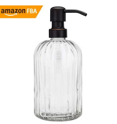 China Foam Soap Dispenser 2021 NEW Alibaba Mason Jar Soap Dispenser With Metal Soap Pump / Farm Stock Glass Bronze for sale