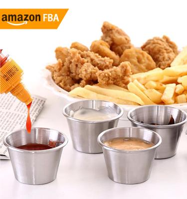 China 2022 AMAZON NEW Sustainable PRODUCT Food Grade 304 Stainless Steel Sauce Cups 50ml for sale