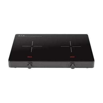 China High Quality Household Induction Cooktop 1800W+1800W Double Knob Control Induction Cookers for sale