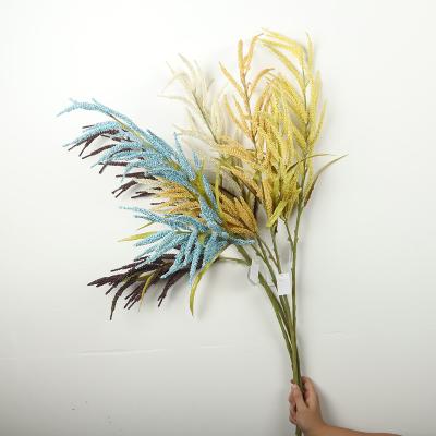 China Lovely Simulation Reed Bouquet Artificial Flower Potted Dogtail Green Plants Living Room Indoor Decoration Colorful Artificial Grass Bouquets for sale