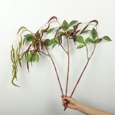 China Beautiful Real Wind Touch Colorful Artificial Leaf Shade Tropical Leaves Branch Bouquet Garland Leaves Green Plant Wedding Party Hotel Decoration for sale