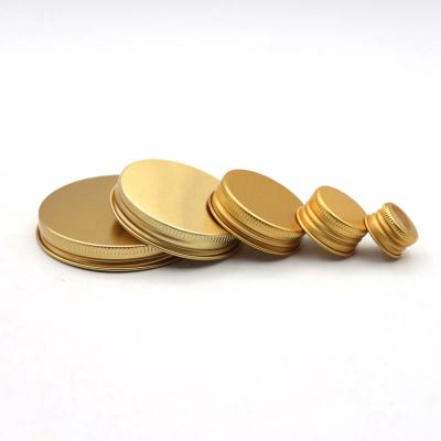 China Non Spill High Quality Gold Metal Cheap Screw Can Lid , Aluminum Screw Caps Manufacturer for sale