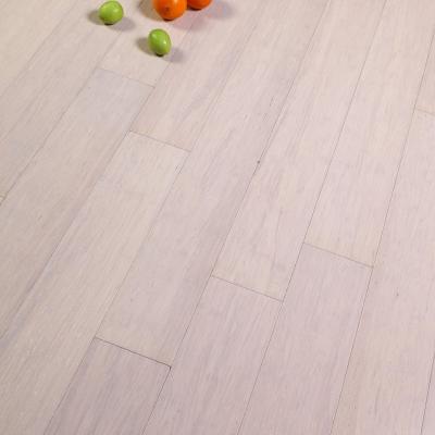 China Indoor Household White Brushed Strand Woven Bamboo Flooring Stained Style for sale