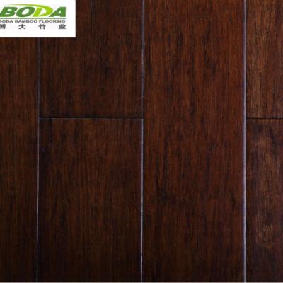 China good price renewable resource easy install brown color moso 100% UV stained bamboo flooring HSTB-RC for sale