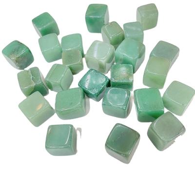 China China Wholesale High Quality Green Aventurine Cube For Mediation And Healing Aventurine Tumbled Stones for sale