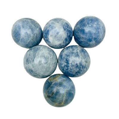 China China Wholesale Natural Blue Calcite Crystal Sphere Decorative Balls For Healing Energy for sale