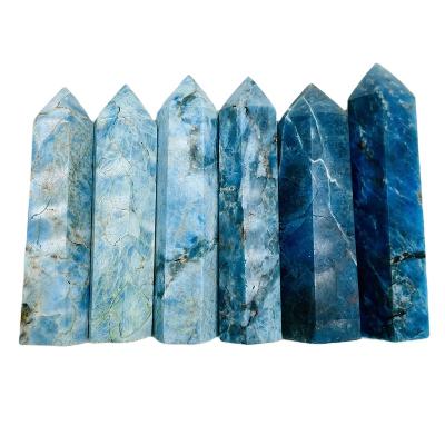 China China Blue Apatite Dots Wholesale Natural Healing Gemstone Heads Decorative Blue Apatite Dots For Decoration for sale