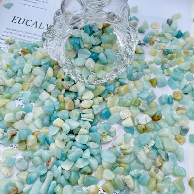 China Natural Stone Crystal Gravel Polished Tumbled Amazonite From China Amazon Stones Natural Healing Stone Amazonite for sale