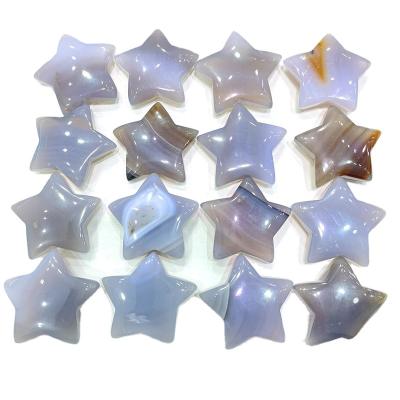 China China Wholesale Hand Carved Natural Angel Aura Cherry Agate Moon Crystal Star For Decoration for sale