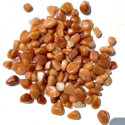 China China Wholesale High Quality Hot-selling Orange Aventurine Tumbled Stone Handmade Healing Crystal Tumble for sale