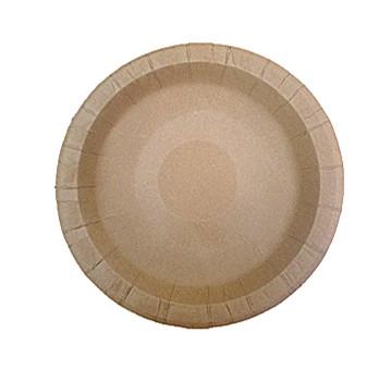 China Disposable 22CM Disposable Kraft Paper Plates for sale